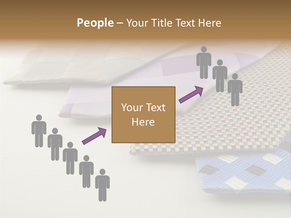 Close Up Neck Ties Showing Silk Pattern On Rich Cloth PowerPoint Template