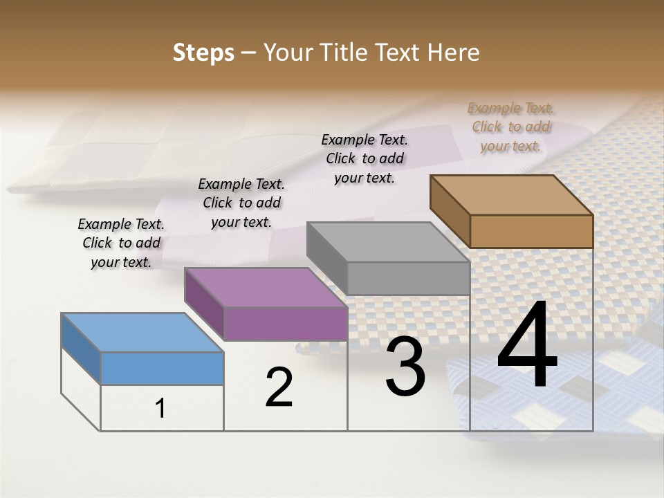 Close Up Neck Ties Showing Silk Pattern On Rich Cloth PowerPoint Template