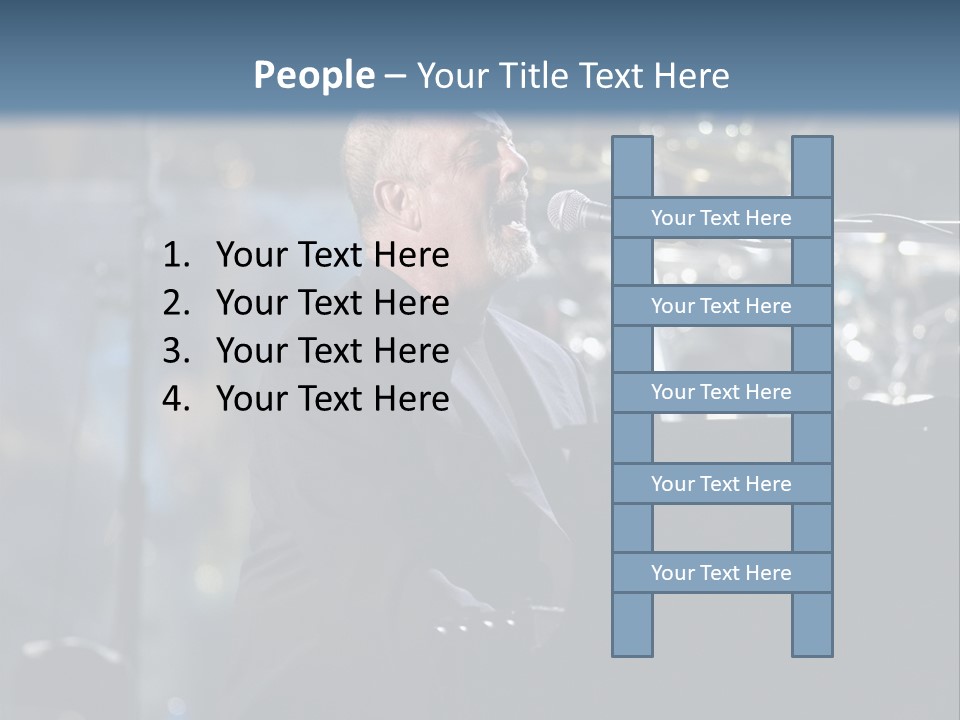 Flushing, Ny - July 16: Singer Billy Joel Performs At Shea Stadium On July 16, 2008 In Flushing, New York. PowerPoint Template