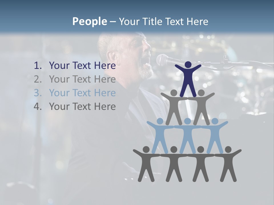 Flushing, Ny - July 16: Singer Billy Joel Performs At Shea Stadium On July 16, 2008 In Flushing, New York. PowerPoint Template