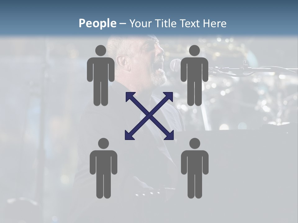 Flushing, Ny - July 16: Singer Billy Joel Performs At Shea Stadium On July 16, 2008 In Flushing, New York. PowerPoint Template