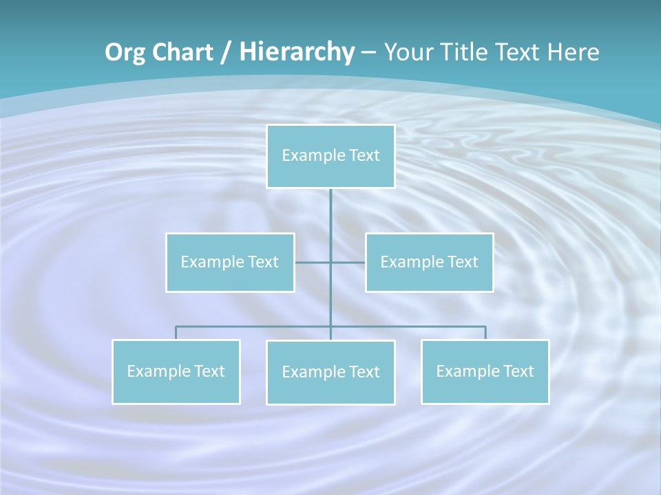 Blue Water Background With Circular Ripples From The Rain. PowerPoint Template