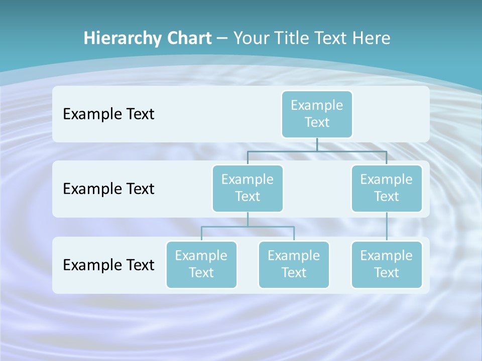 Blue Water Background With Circular Ripples From The Rain. PowerPoint Template