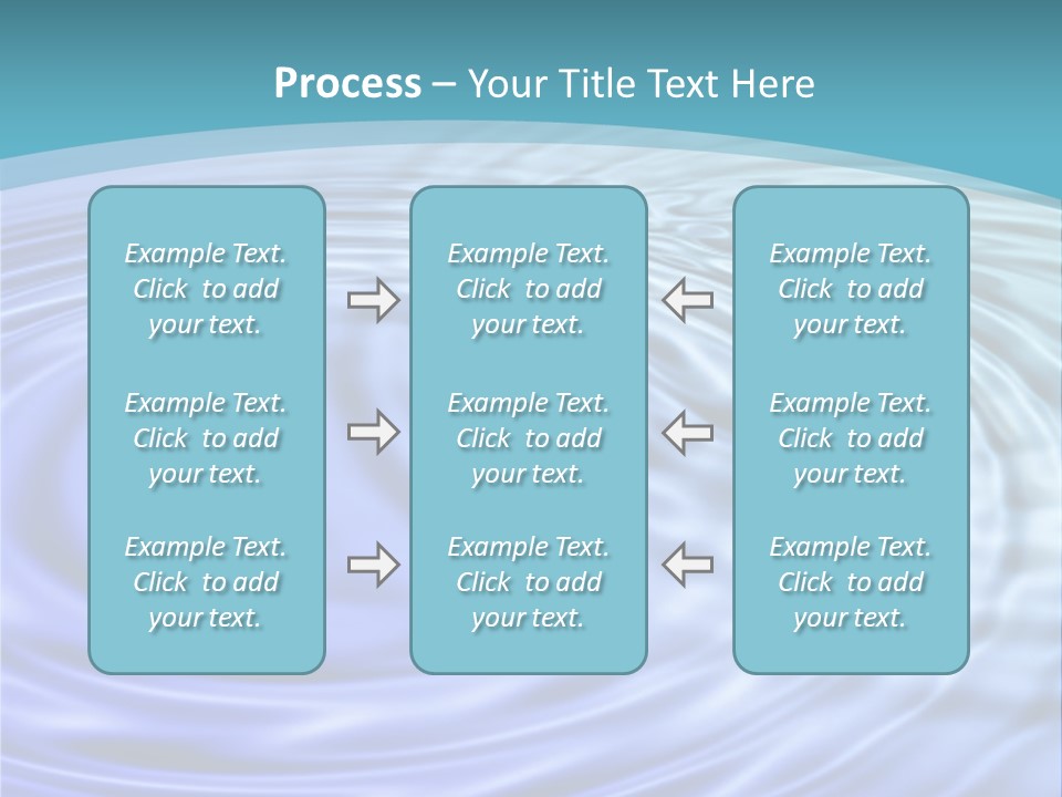 Blue Water Background With Circular Ripples From The Rain. PowerPoint Template