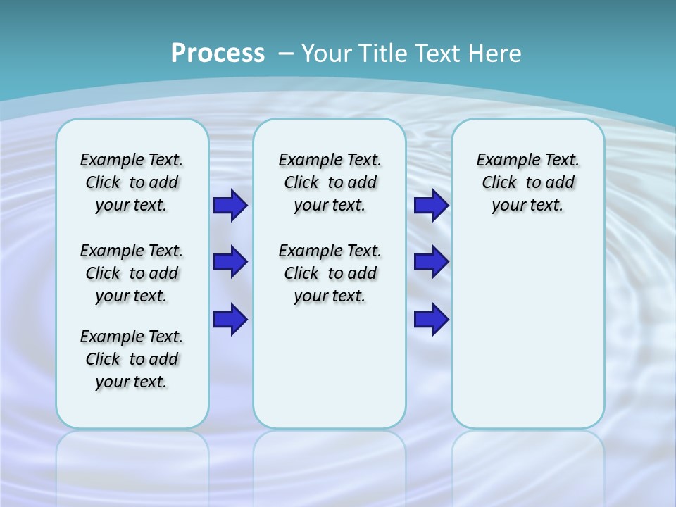 Blue Water Background With Circular Ripples From The Rain. PowerPoint Template