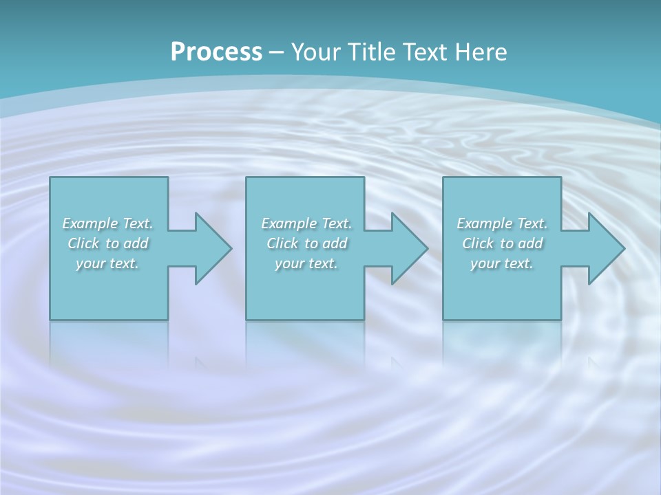 Blue Water Background With Circular Ripples From The Rain. PowerPoint Template