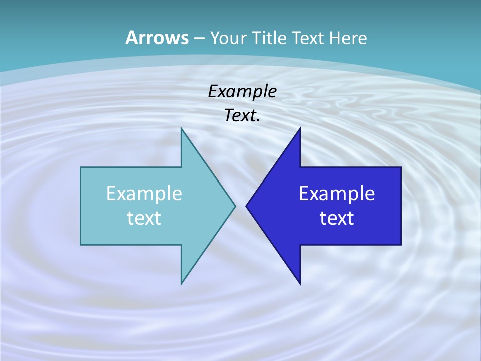 Blue Water Background With Circular Ripples From The Rain. PowerPoint Template