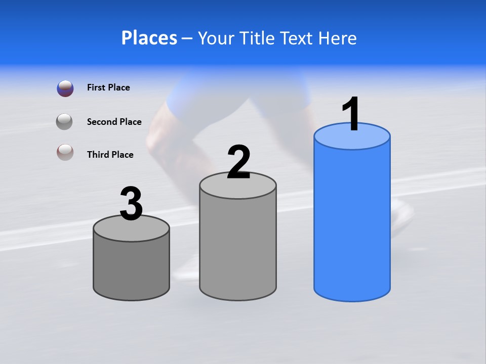 Detail Of The Legs Of A Marathon Runner With Slight Panning Effect PowerPoint Template