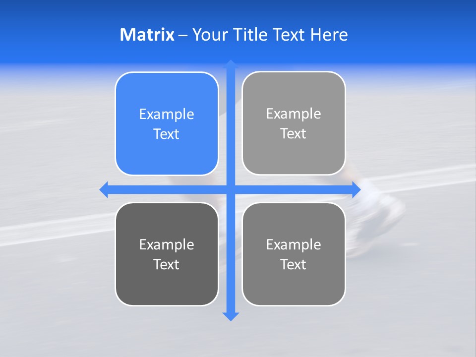 Detail Of The Legs Of A Marathon Runner With Slight Panning Effect PowerPoint Template