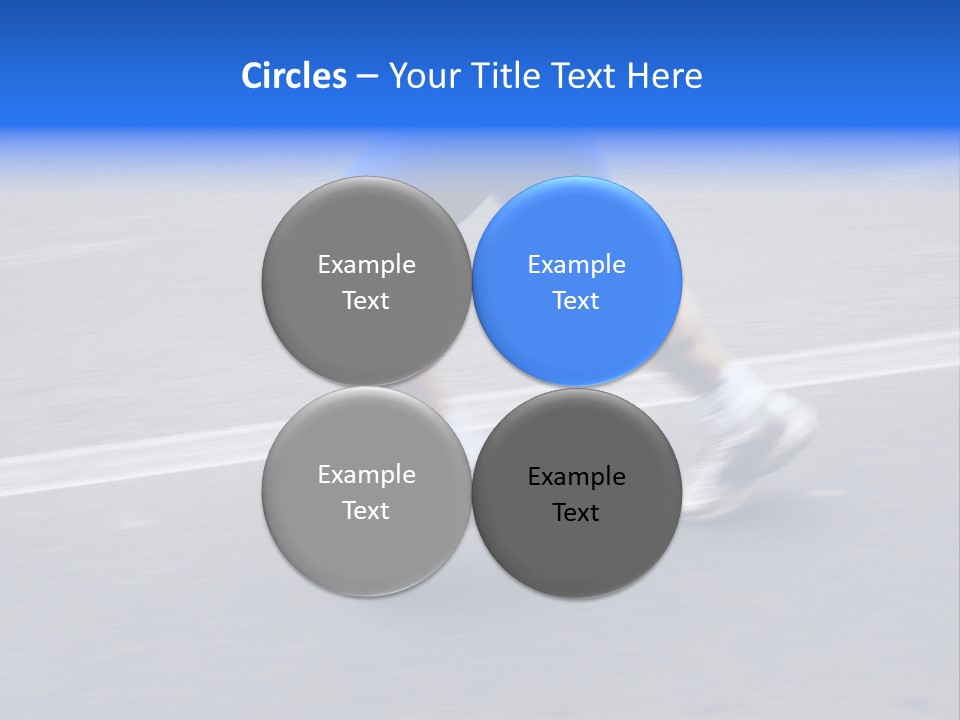 Detail Of The Legs Of A Marathon Runner With Slight Panning Effect PowerPoint Template