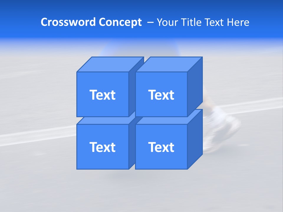 Detail Of The Legs Of A Marathon Runner With Slight Panning Effect PowerPoint Template