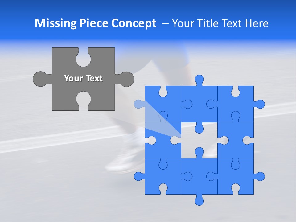 Detail Of The Legs Of A Marathon Runner With Slight Panning Effect PowerPoint Template