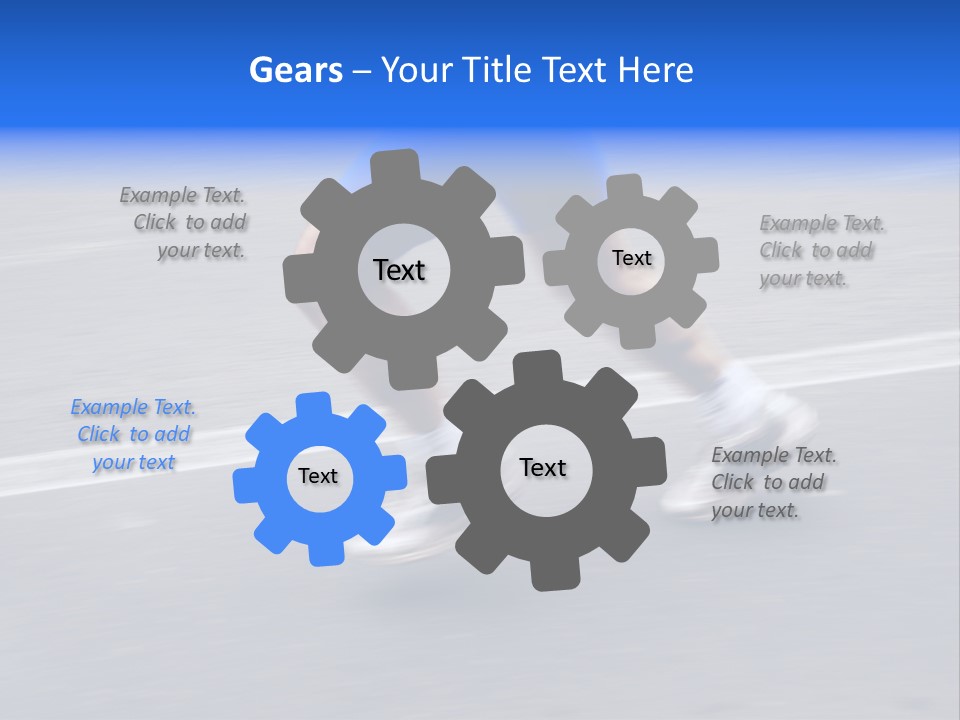 Detail Of The Legs Of A Marathon Runner With Slight Panning Effect PowerPoint Template