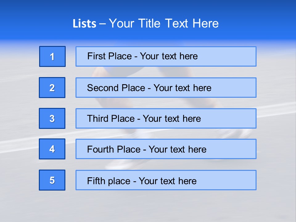 Detail Of The Legs Of A Marathon Runner With Slight Panning Effect PowerPoint Template
