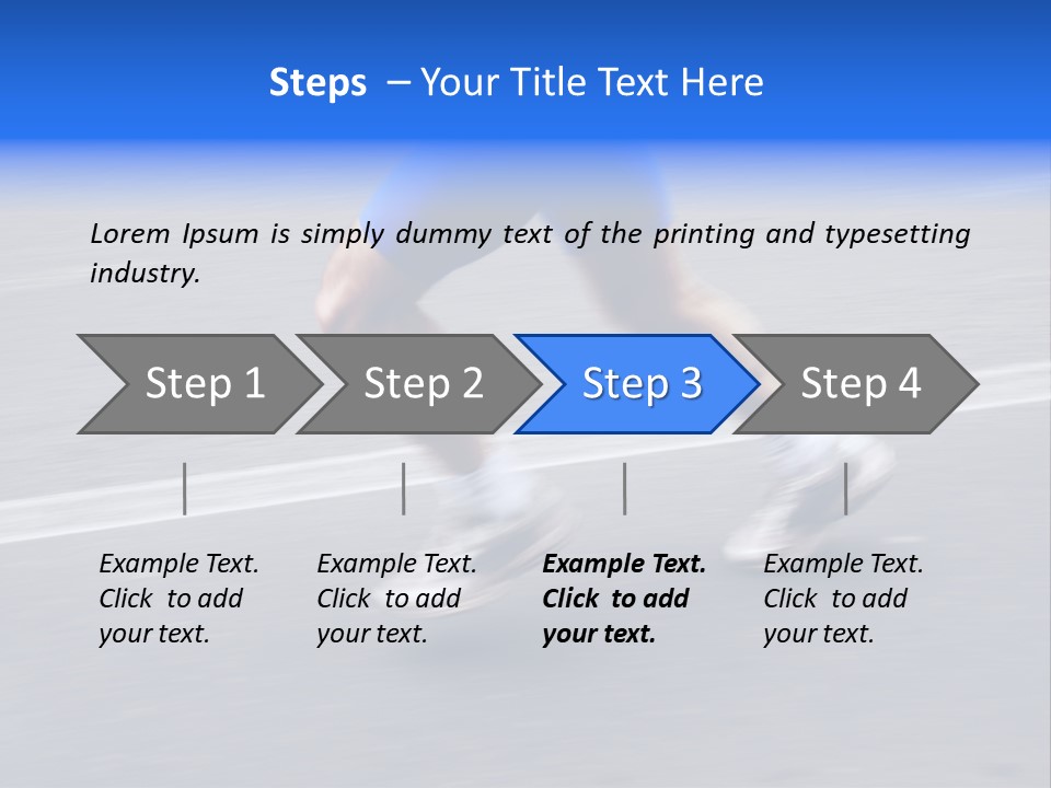 Detail Of The Legs Of A Marathon Runner With Slight Panning Effect PowerPoint Template
