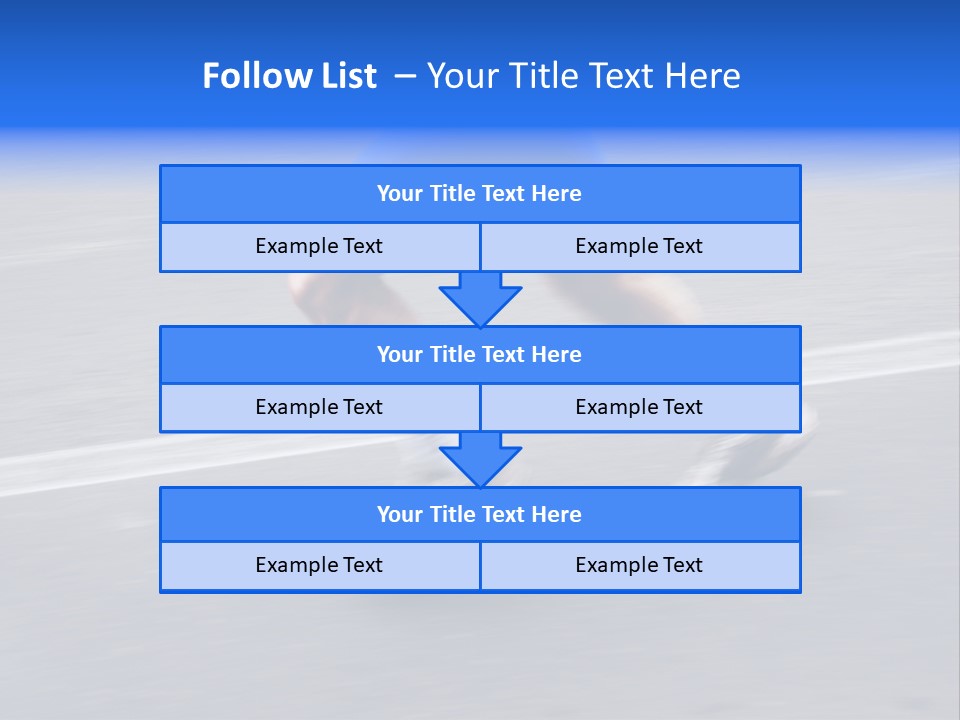 Detail Of The Legs Of A Marathon Runner With Slight Panning Effect PowerPoint Template