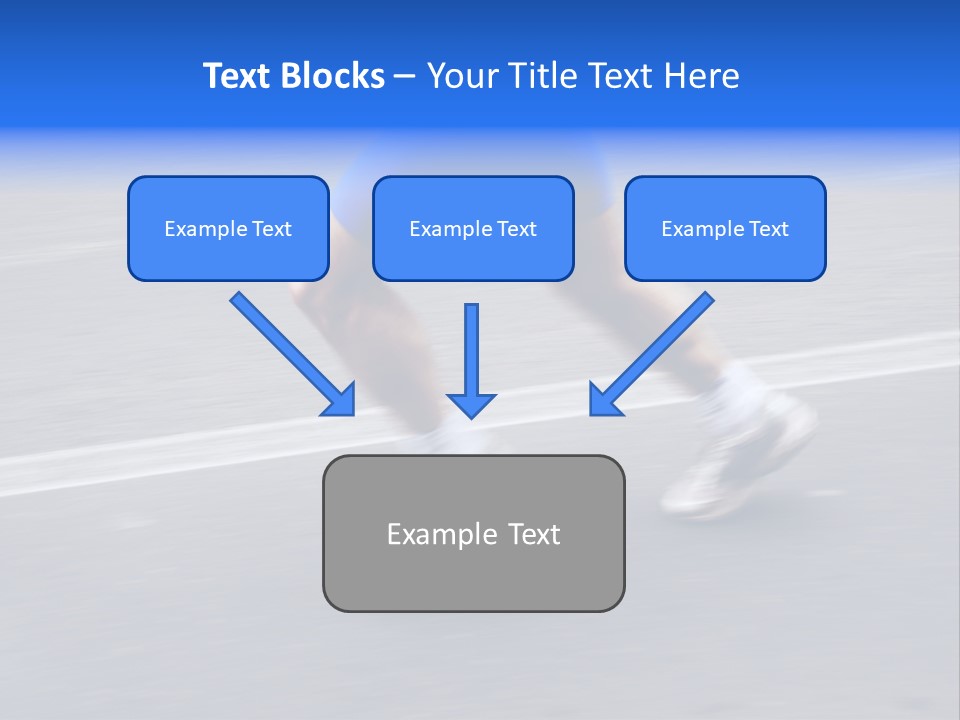 Detail Of The Legs Of A Marathon Runner With Slight Panning Effect PowerPoint Template