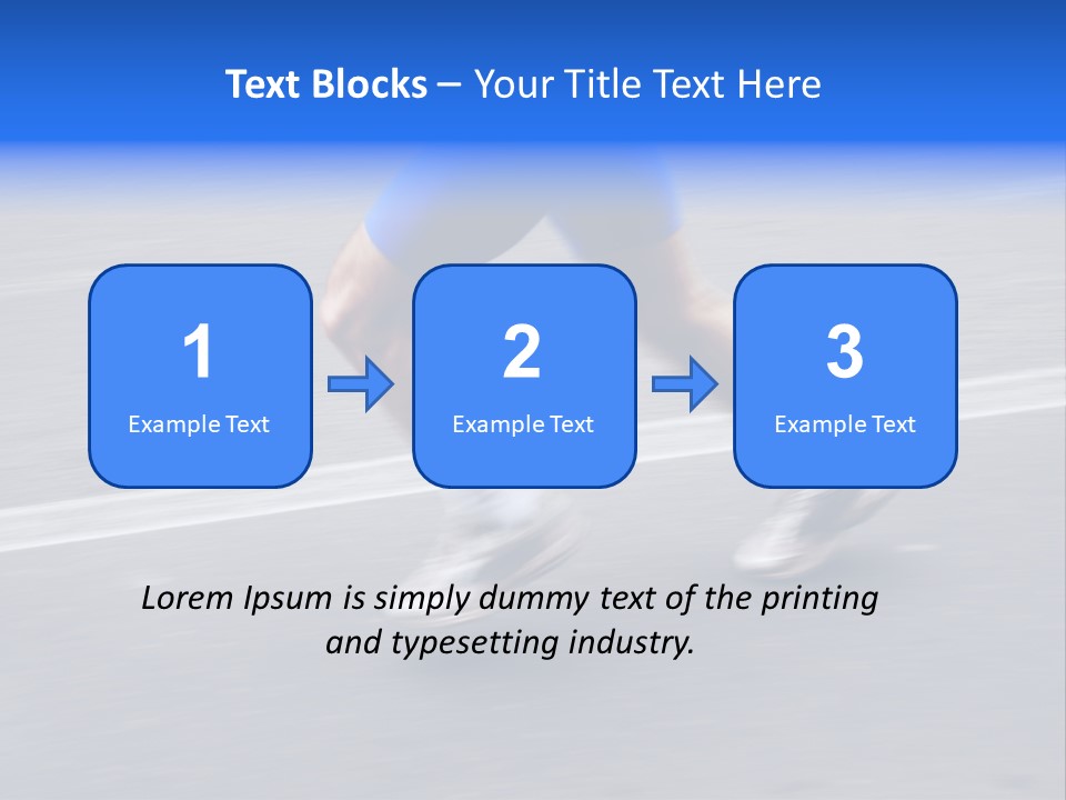 Detail Of The Legs Of A Marathon Runner With Slight Panning Effect PowerPoint Template