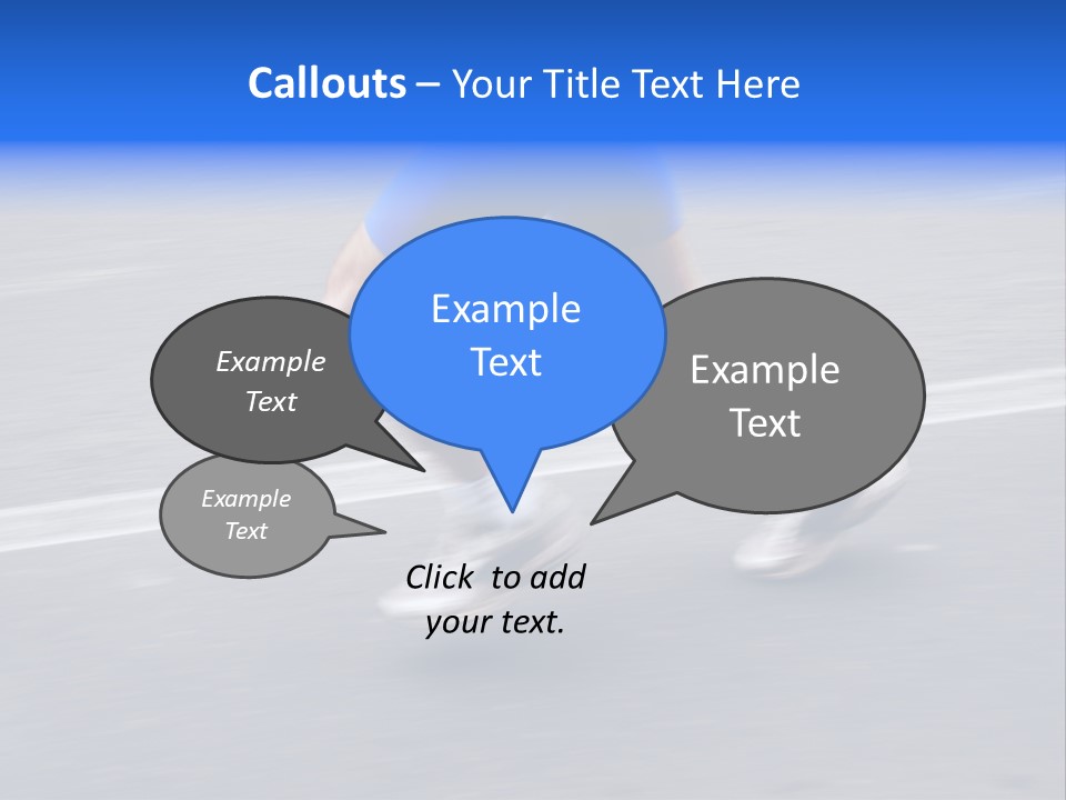 Detail Of The Legs Of A Marathon Runner With Slight Panning Effect PowerPoint Template