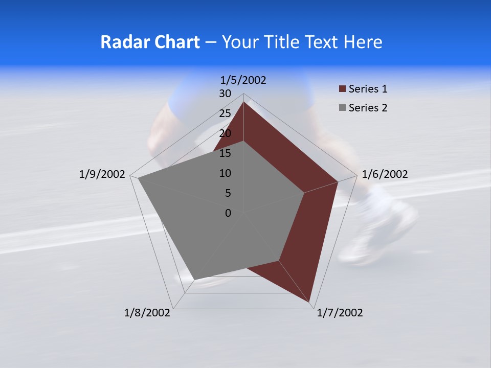 Detail Of The Legs Of A Marathon Runner With Slight Panning Effect PowerPoint Template