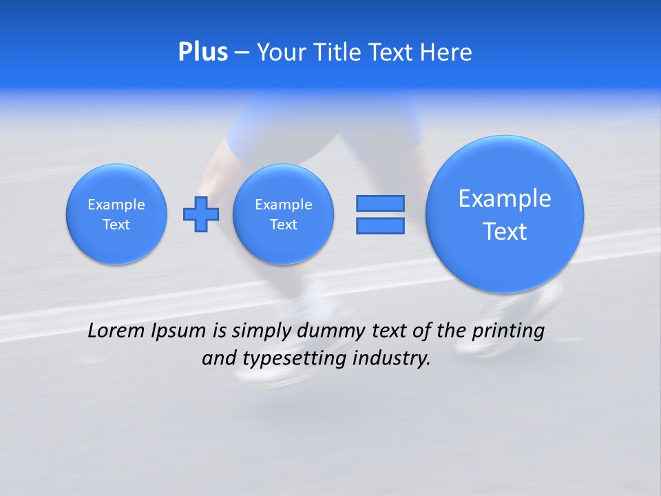 Detail Of The Legs Of A Marathon Runner With Slight Panning Effect PowerPoint Template