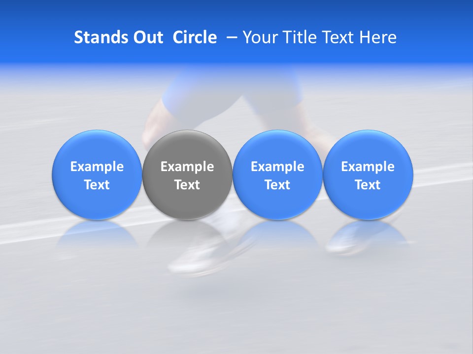 Detail Of The Legs Of A Marathon Runner With Slight Panning Effect PowerPoint Template