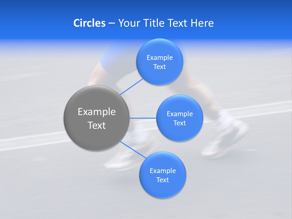 Detail Of The Legs Of A Marathon Runner With Slight Panning Effect PowerPoint Template
