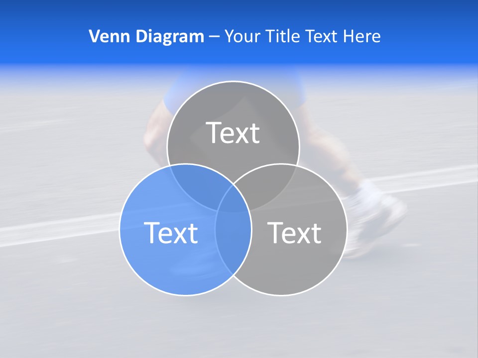 Detail Of The Legs Of A Marathon Runner With Slight Panning Effect PowerPoint Template