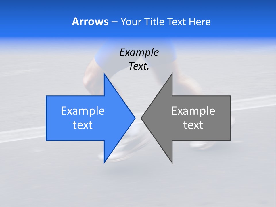 Detail Of The Legs Of A Marathon Runner With Slight Panning Effect PowerPoint Template