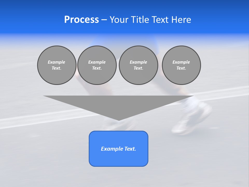 Detail Of The Legs Of A Marathon Runner With Slight Panning Effect PowerPoint Template