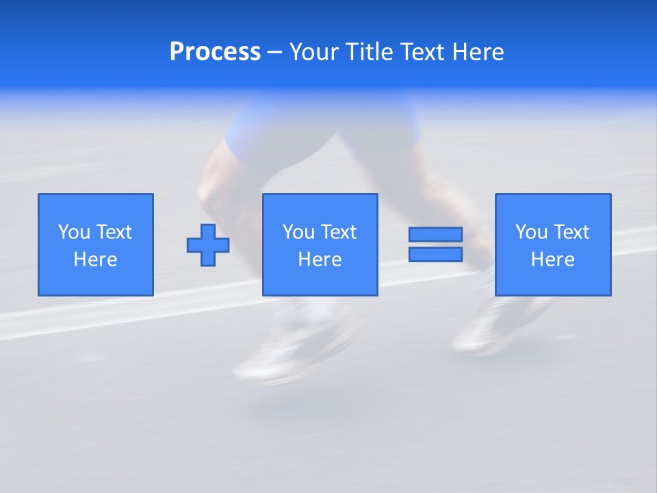Detail Of The Legs Of A Marathon Runner With Slight Panning Effect PowerPoint Template