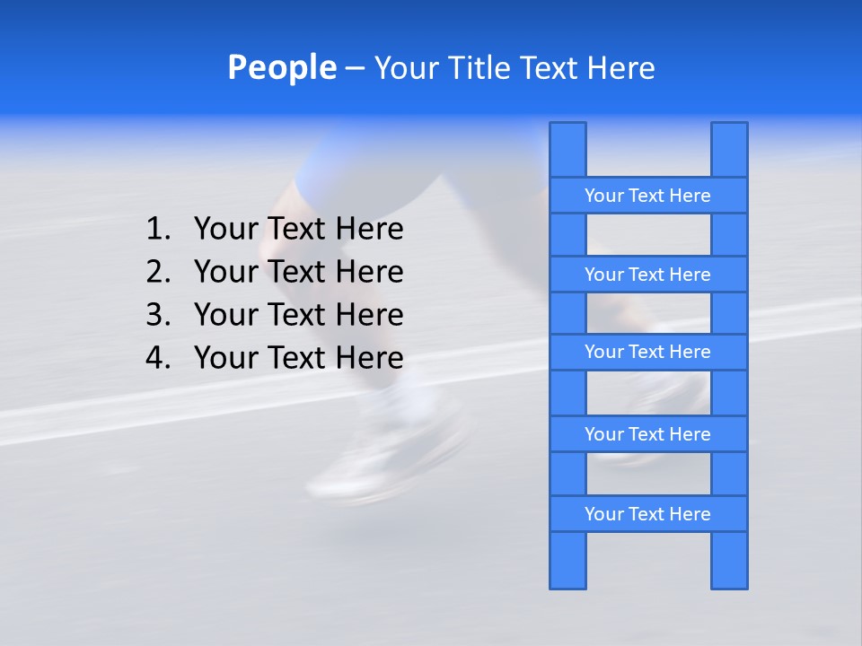Detail Of The Legs Of A Marathon Runner With Slight Panning Effect PowerPoint Template