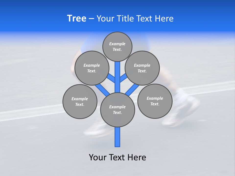 Detail Of The Legs Of A Marathon Runner With Slight Panning Effect PowerPoint Template