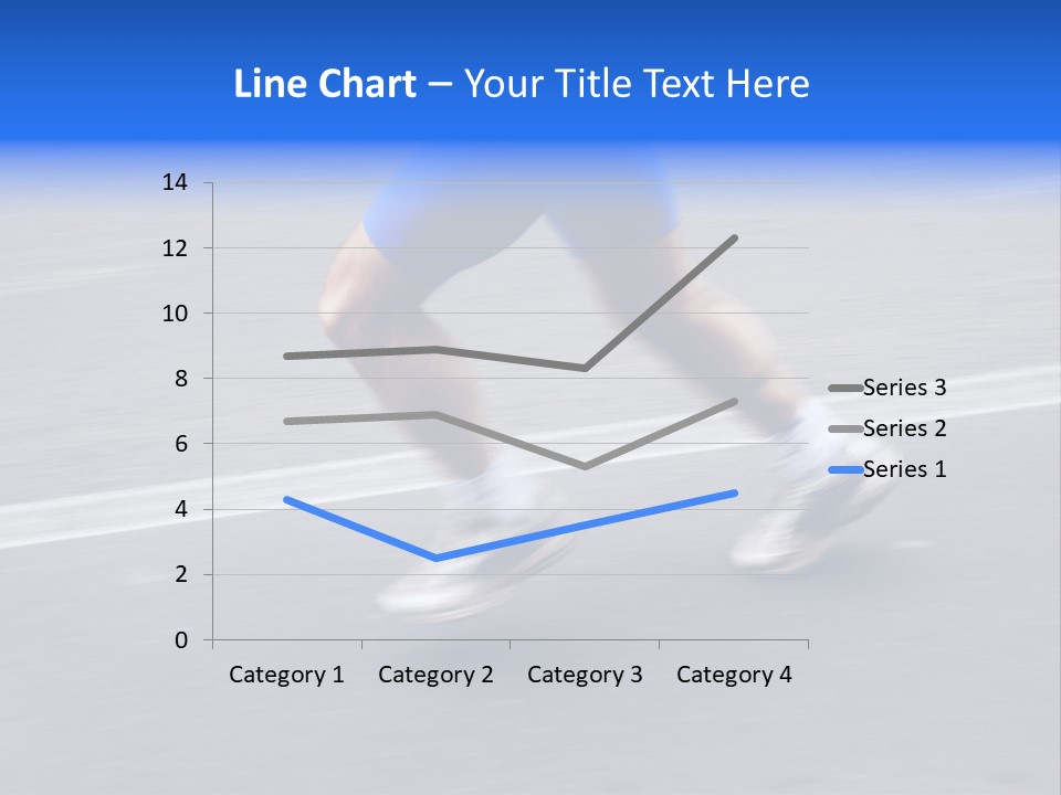 Detail Of The Legs Of A Marathon Runner With Slight Panning Effect PowerPoint Template
