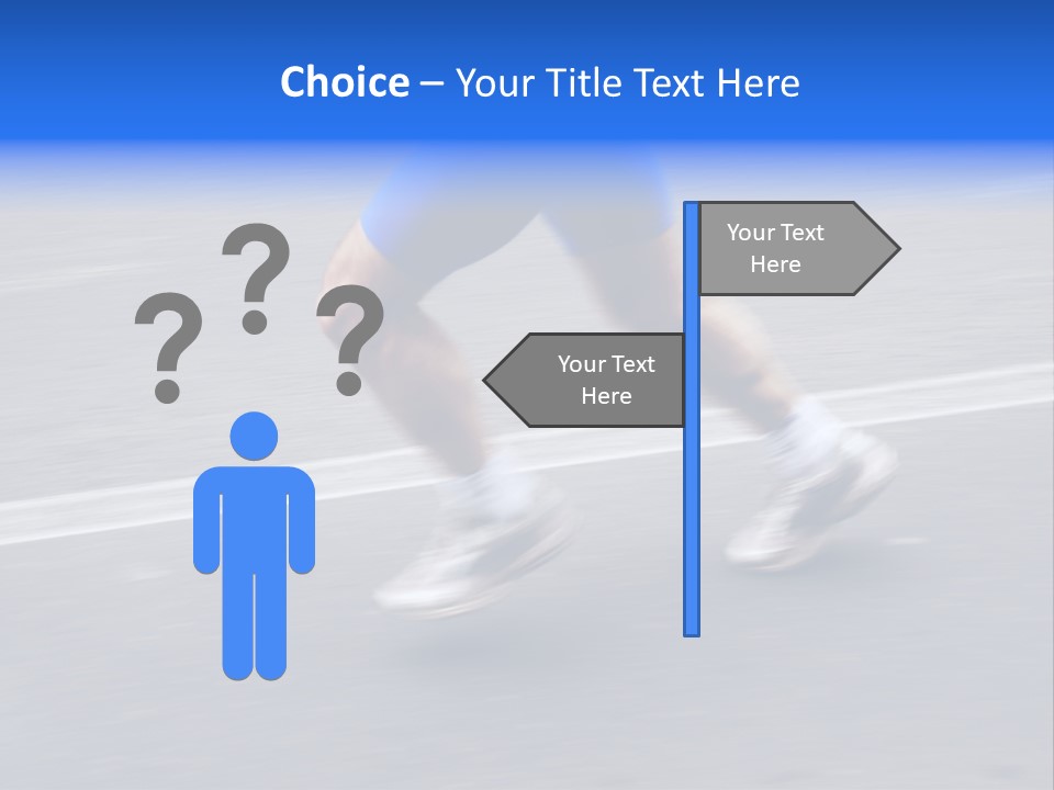Detail Of The Legs Of A Marathon Runner With Slight Panning Effect PowerPoint Template