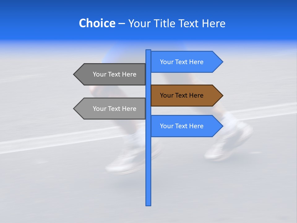 Detail Of The Legs Of A Marathon Runner With Slight Panning Effect PowerPoint Template