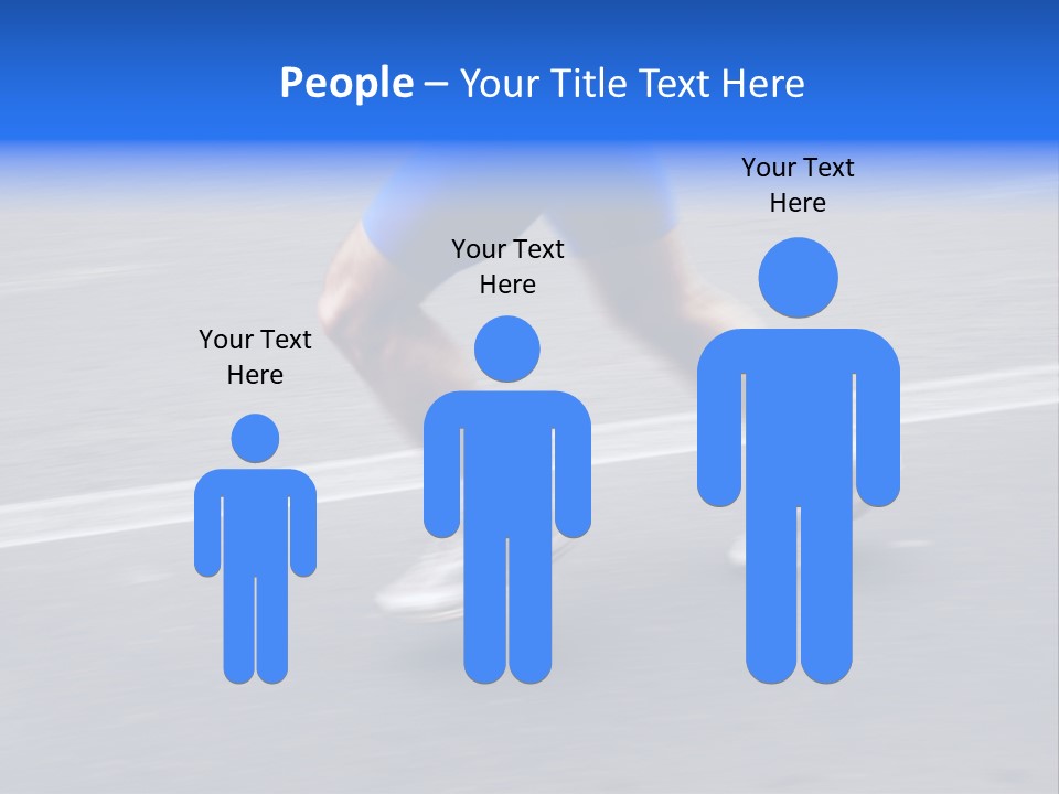 Detail Of The Legs Of A Marathon Runner With Slight Panning Effect PowerPoint Template