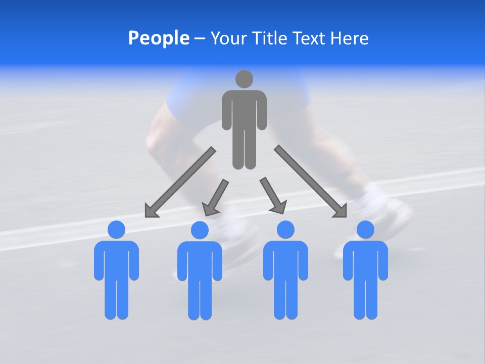 Detail Of The Legs Of A Marathon Runner With Slight Panning Effect PowerPoint Template