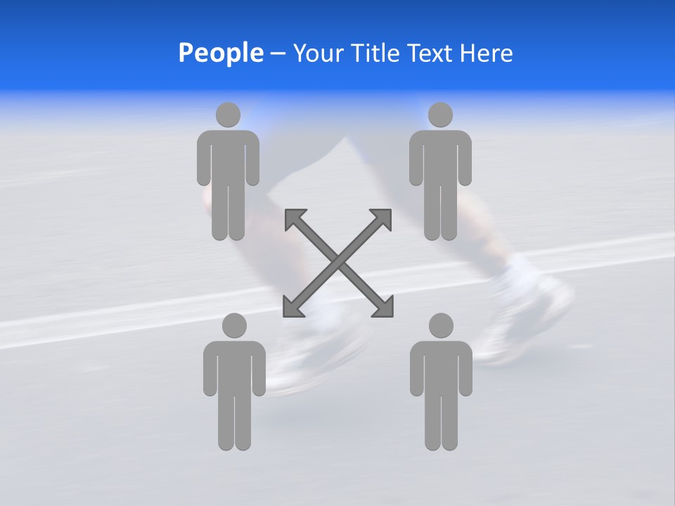 Detail Of The Legs Of A Marathon Runner With Slight Panning Effect PowerPoint Template
