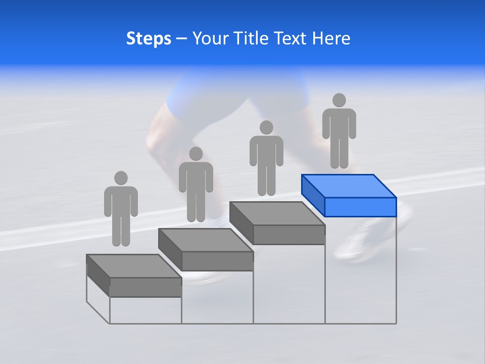 Detail Of The Legs Of A Marathon Runner With Slight Panning Effect PowerPoint Template