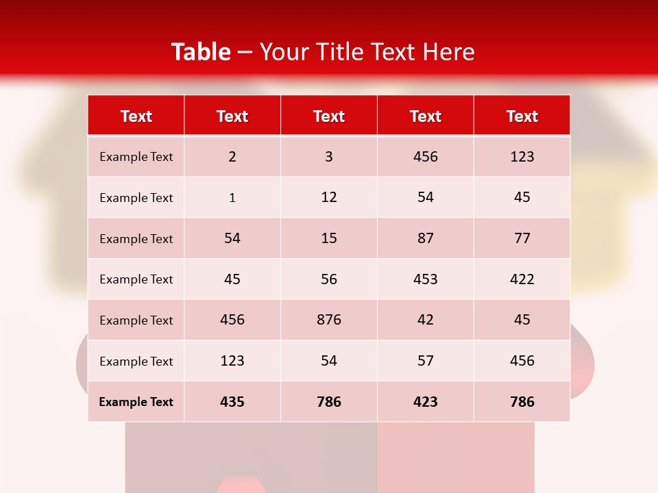 A Group Of Red And Green Houses On White Background PowerPoint Template