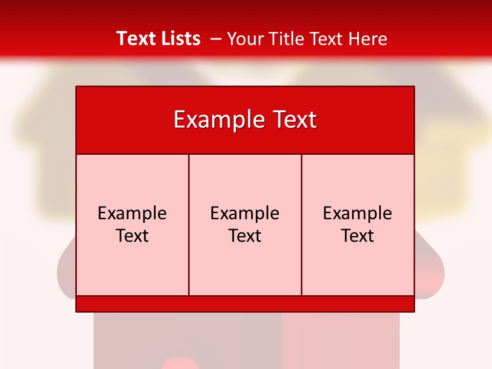 A Group Of Red And Green Houses On White Background PowerPoint Template
