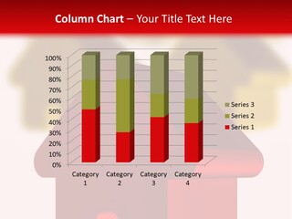 A Group Of Red And Green Houses On White Background PowerPoint Template