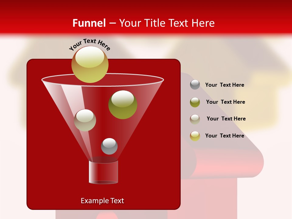 A Group Of Red And Green Houses On White Background PowerPoint Template