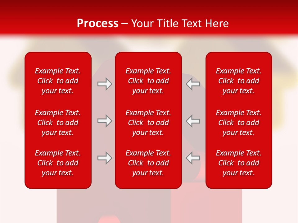 A Group Of Red And Green Houses On White Background PowerPoint Template