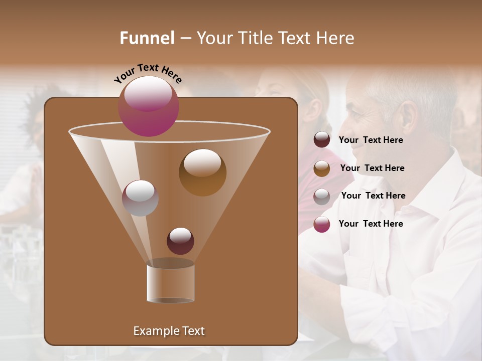 Four Businesspeople In Boardroom Applauding And Smiling PowerPoint Template