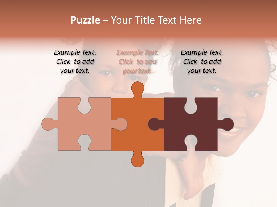 Working Family - Mother And Daughter Team, Full Profile PowerPoint Template