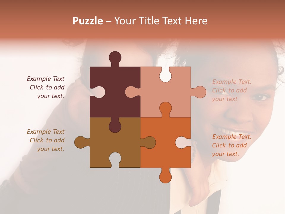 Working Family - Mother And Daughter Team, Full Profile PowerPoint Template