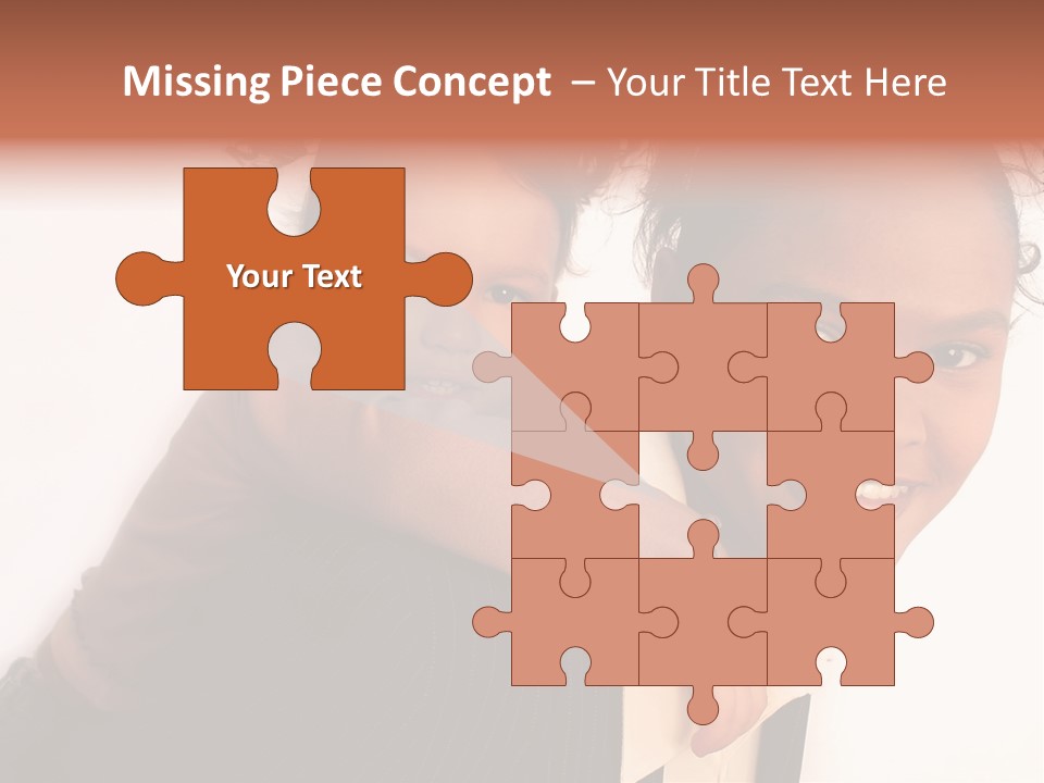 Working Family - Mother And Daughter Team, Full Profile PowerPoint Template