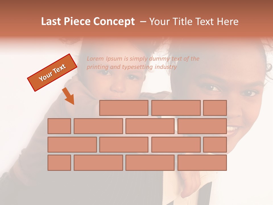 Working Family - Mother And Daughter Team, Full Profile PowerPoint Template